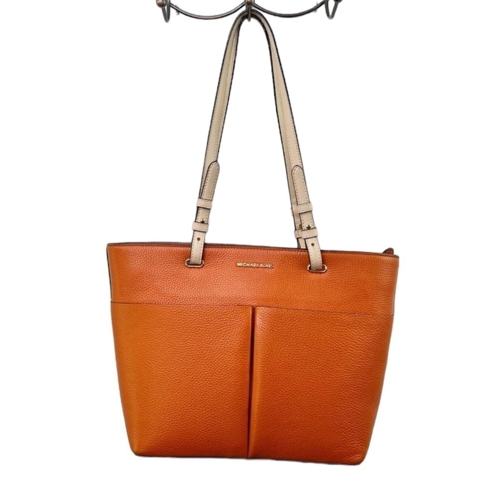 Michael Kors Bedford Orange Spice Leather Handbag